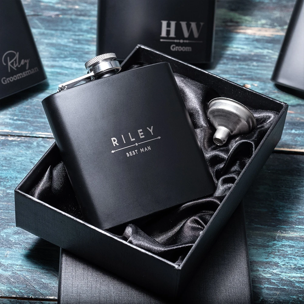 Personalized Hip Flasks Set Stainless Steel Parti Gifts Person Brand