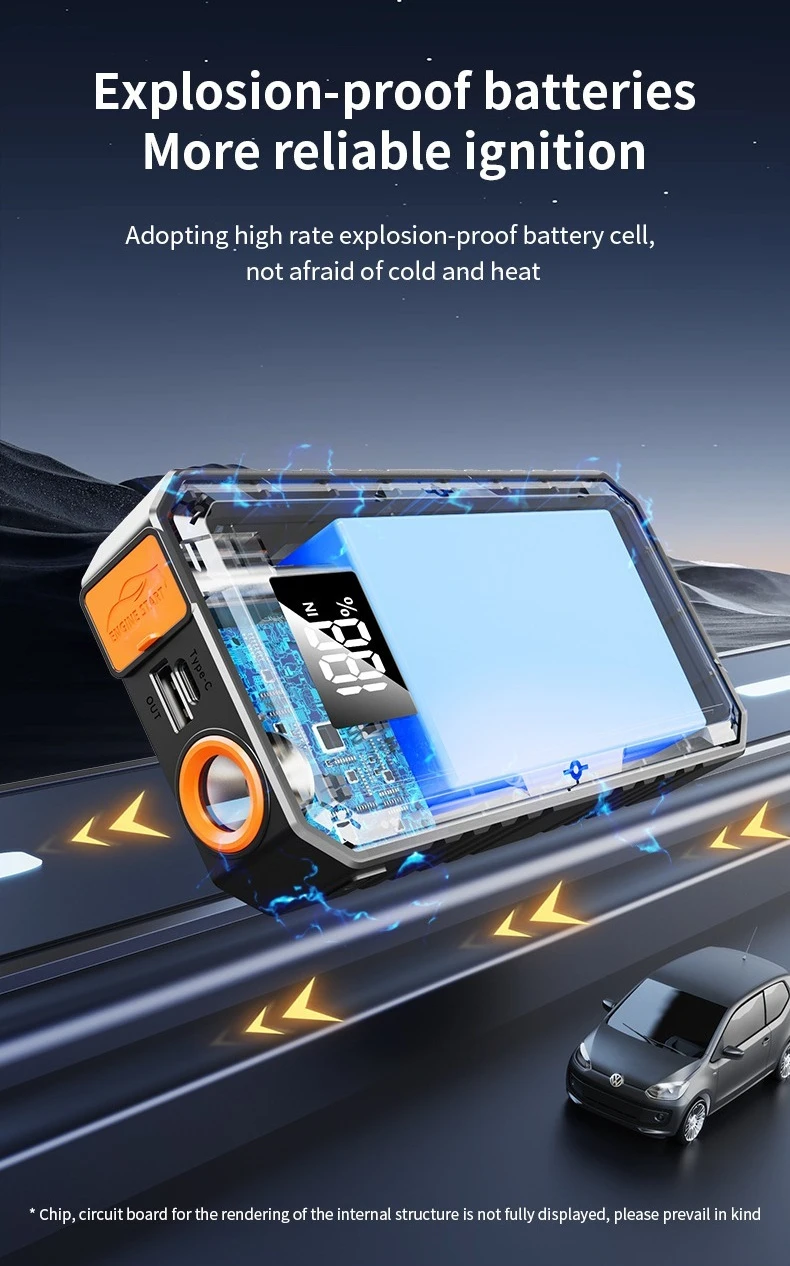 12V 16000mAh Car Jump Starter Emergency Starting Device Portable Battery Booster