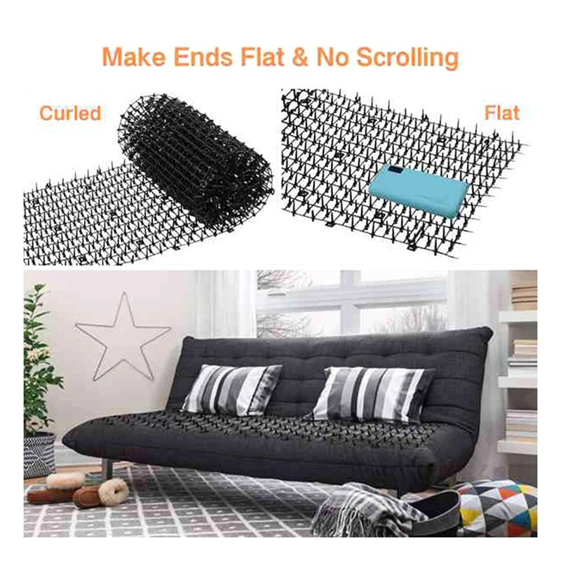 Cat Dog Mat With Spikes, Cat Dog Animal Spikes Repellent Deterrent Mat, Indoor Cat Outdoor Mat For Garden, 150X30cm 3