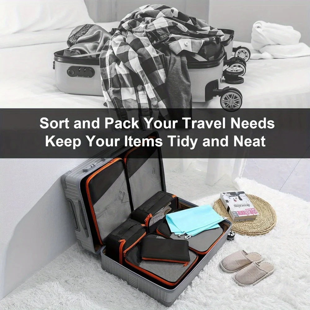 Packing Cubes, Mesh Design Packing Cubes for Suitcases Durable Travel Packing Cubes, 10 Pack 4