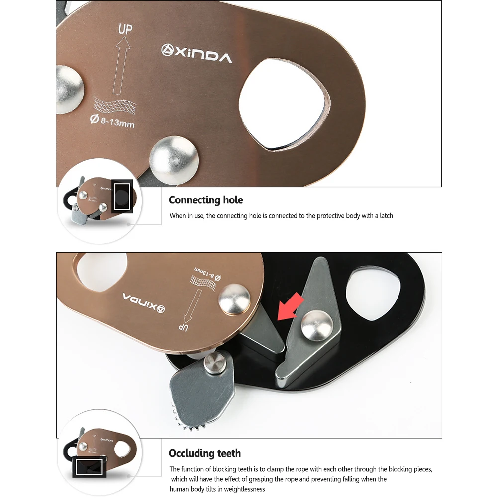 Self-Locking Climbing Descender 4