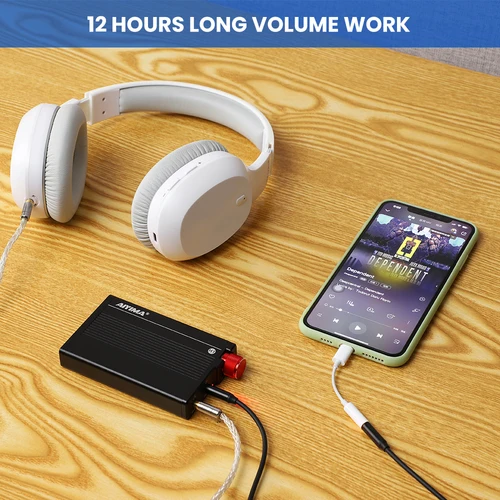 AIYIMA 휴대용 스테레오 헤드폰 앰프, HiFi 이어폰 앰프, 16-300Ω, 3.5MM AUX 오디오 앰프, 휴대폰 안드로이드 뮤직 플레이어 6