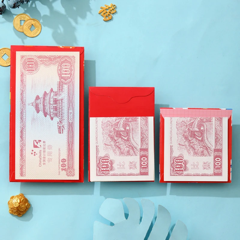 Houseeker 6pcs Lovely Cartoon Red Packets 2025 CNY Lucky Snake New Year Cash Gift Bags Blessing Red Envelope for Spring Festival