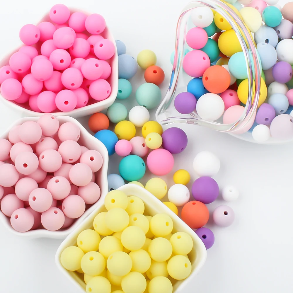 Vibrant Silicone Beads Set for DIY Jewelry & Crafting – 20-Piece Collection