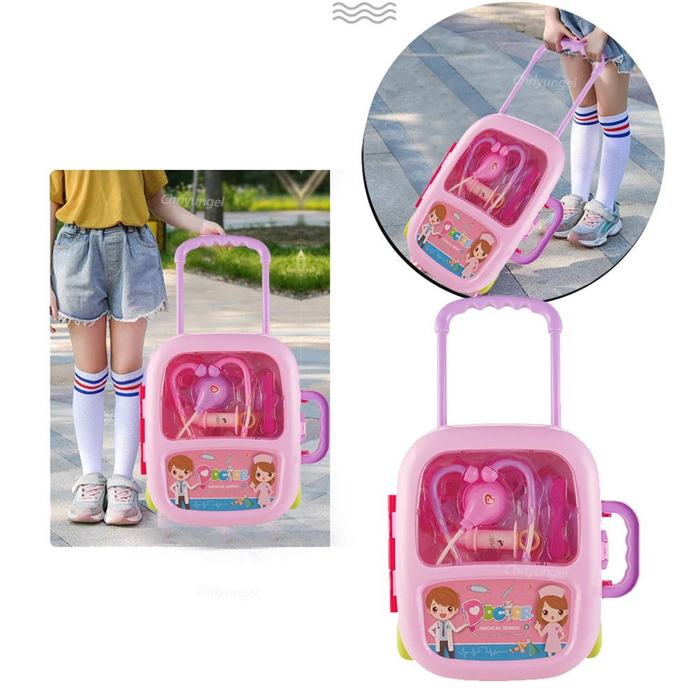 Doctor Play Set Doctor Toys for Kids Pretend Play Medical Tool Toy with Portable Suitcase Educational Toy Gift for Boy Girl 4