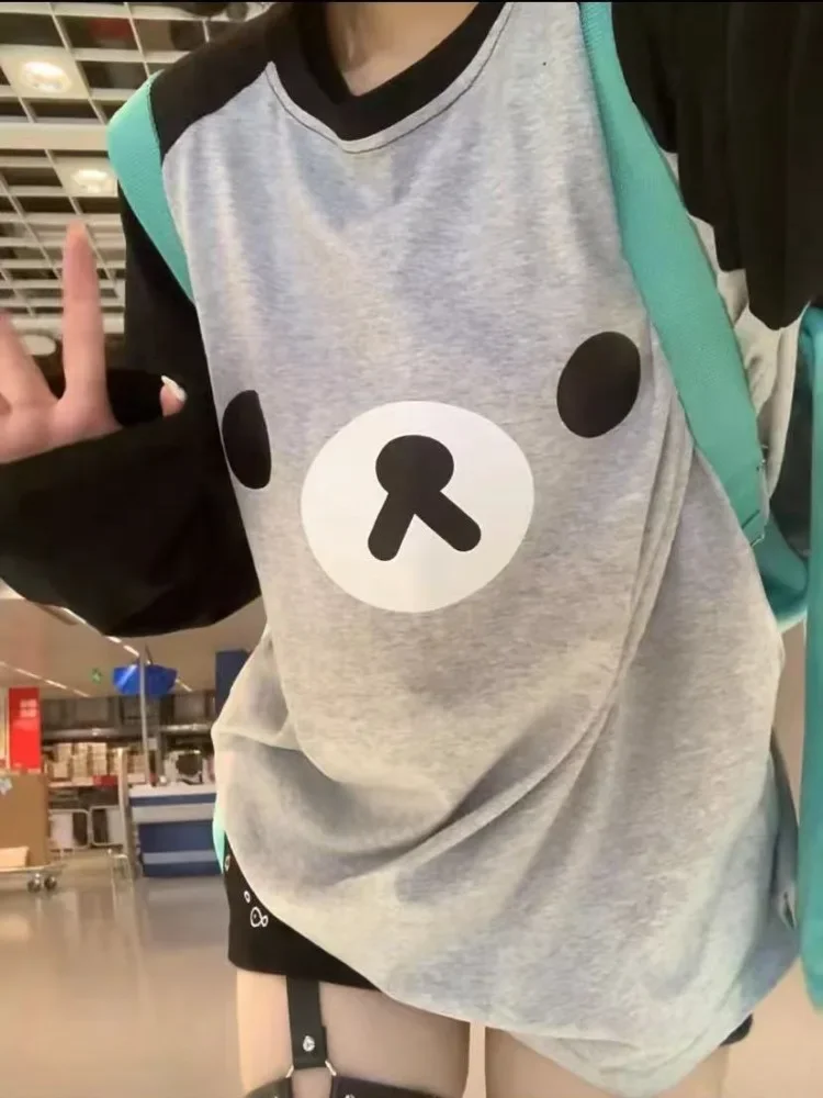 Deeptown Kawaii Anime Women T-shirts Oversize Cute Japanese Harajuku Lolita Style Long Sleeve Tee Preppy Y2k Graphic Top Fashion 2