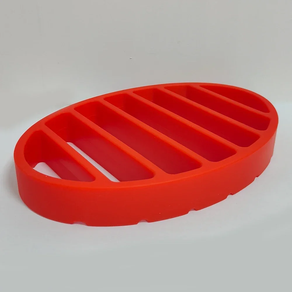 Bbq rack 1PC Oval silicone roasting rack for baking pan turkey grill cooking accessories
