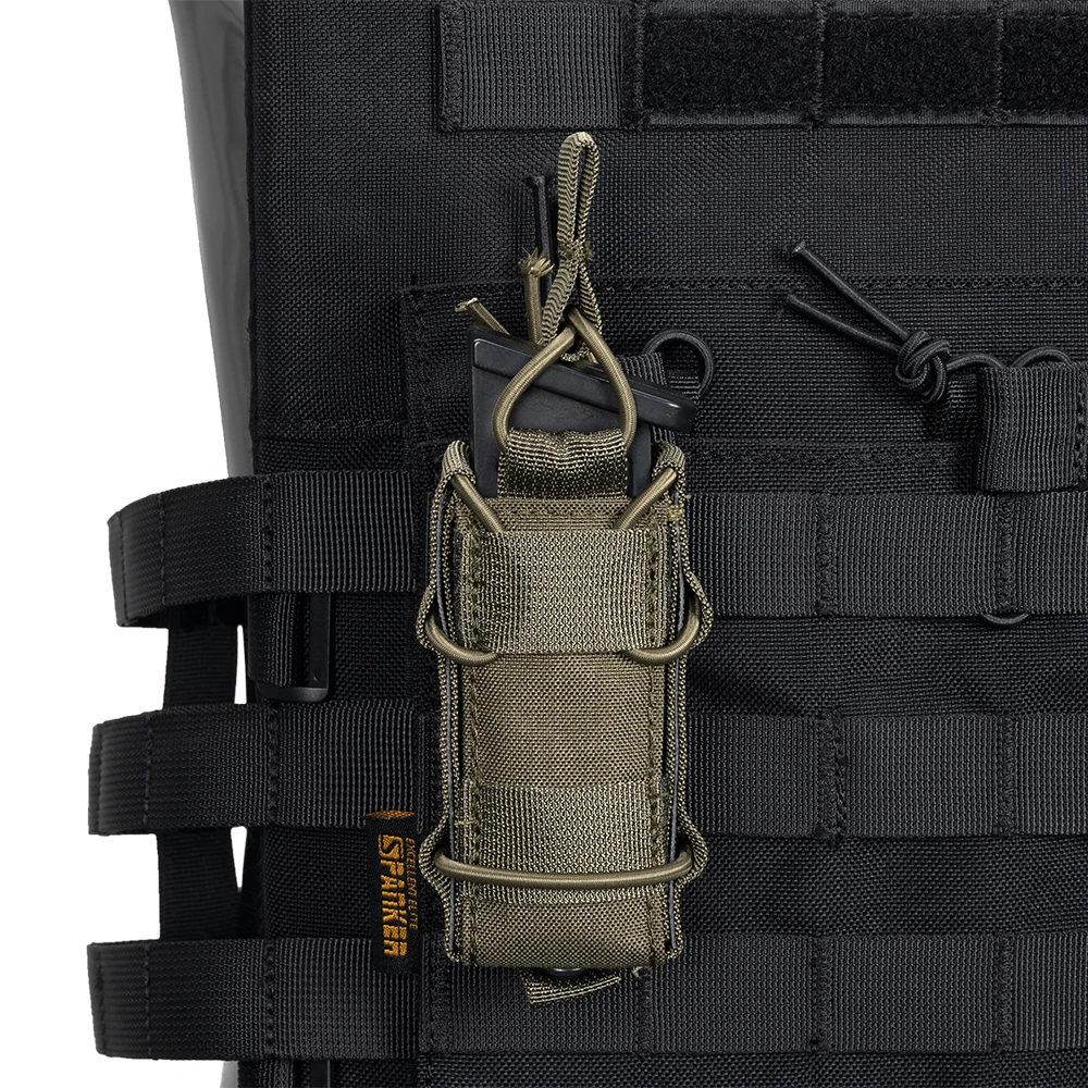 Bolsa revista tática para pistola, 9mm, saco único, lanterna, acessórios de caça