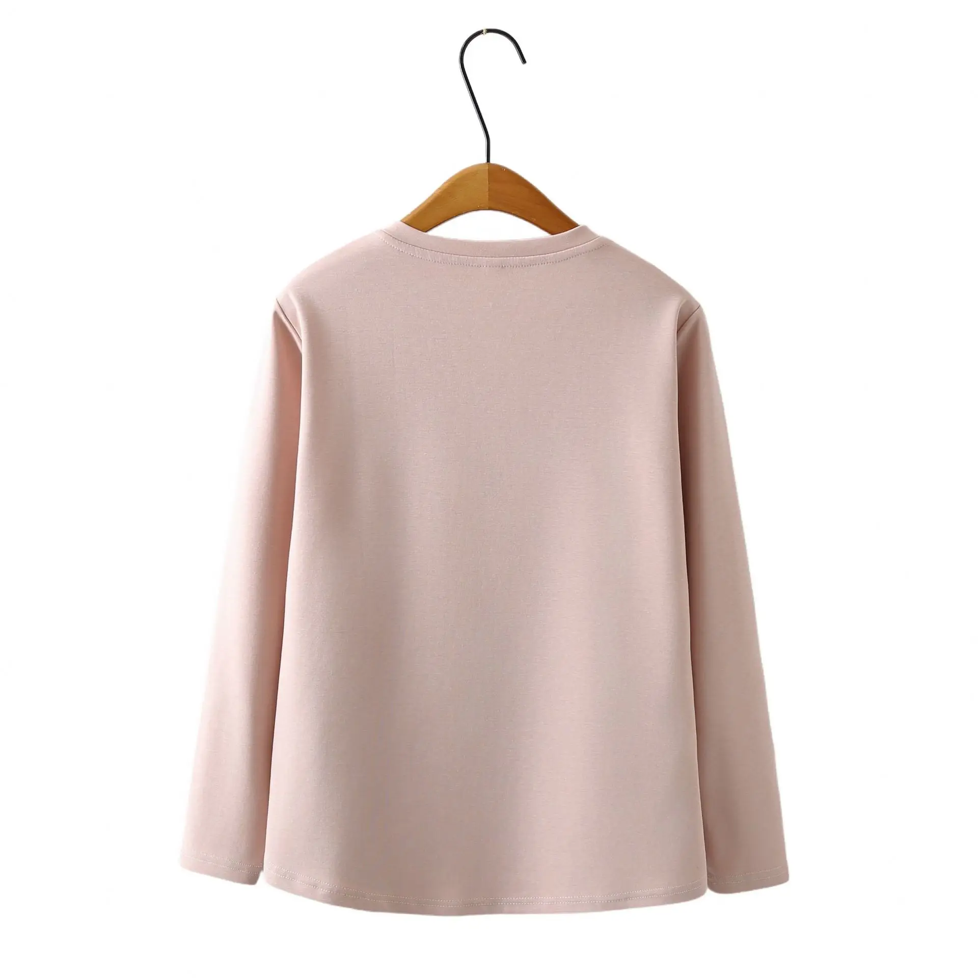 Fashion Plus Size Women's T-Shirt Autumn New One Button Long Sleeve Casual Tops 2563