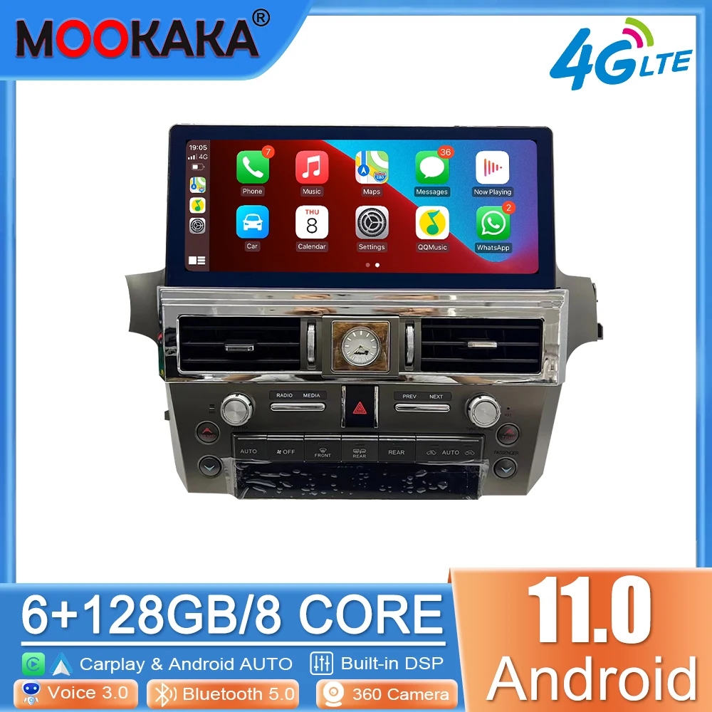

For Lexus GX400 GX460 2010-2020 12.3" Android 11.0 Car Radio GPS Navigation 6G+128GB Multimedia DVD Player Auto Stereo Head Unit