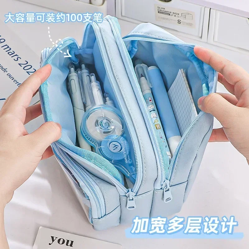 Pencil Cases Pen Storage Bag Stationery Box Student Boy Girl High Capacity Storage Bag School