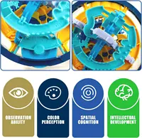Large 299 Levels 3D Puzzle Ball Maze Toy Montessori Brain Burning Ball Challenge Obstacle Game Thinking Training Maze Toy Gifts 2