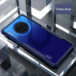 XUNDD Airbag Shockproof Transparent Phone Case for Huawei Mate 30 (Darck Blue)