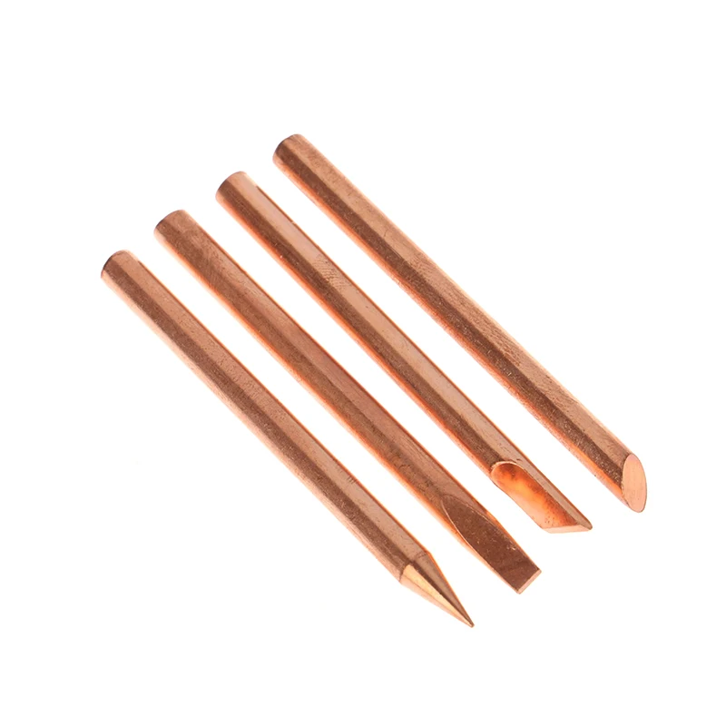 

4PCS High Quality External Heat Solder Iron Tip B C D K Pure Copper Solder Head 30W 40W 60W Replacement Tip Welder Repair Tools