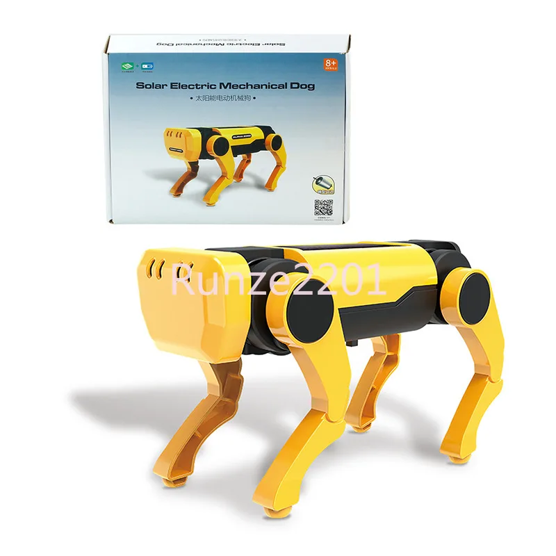 

Solar Electric Intelligent Robot Dog Bionic Four-Legged Rechargeable Science and Education Students DIY Children's Toys