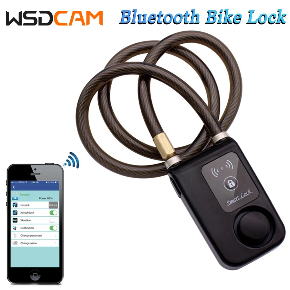 Wsdcam Smart Bike Lock/Bicycle Lock Bluetooth APP Controlled