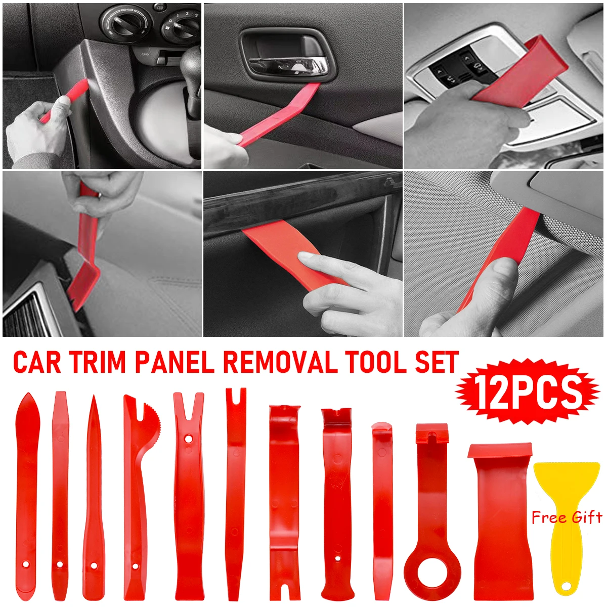 Car Audio Repair Tool Door Trim Clip Fastener Panel Interior Dashboard Pry Removal Tools Set Auto Interior Disassembly Tool Kit