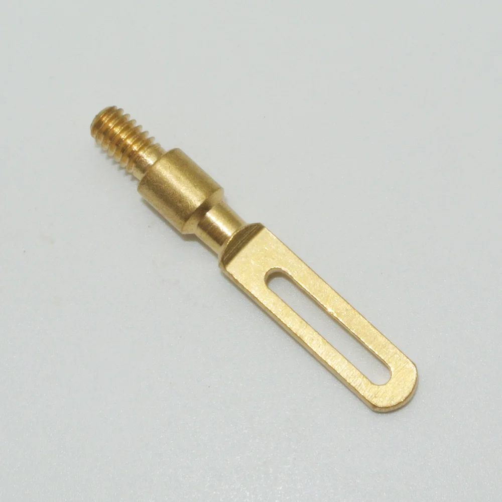 1pc/lot .22cal-12ga Solid Brass Slot Tips Loop Gun Clean Patch Puller Patch Holder
