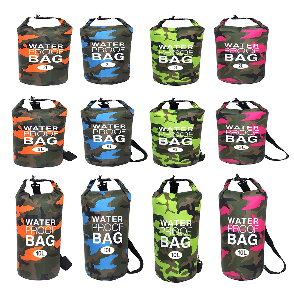 2L 5L 10L 20L Outdoor Dry Waterproof Bag Dry Bag Sack Waterproof Floating Gear Bags For Boating Fishing Rafting Swimming dry bag waterproof bag