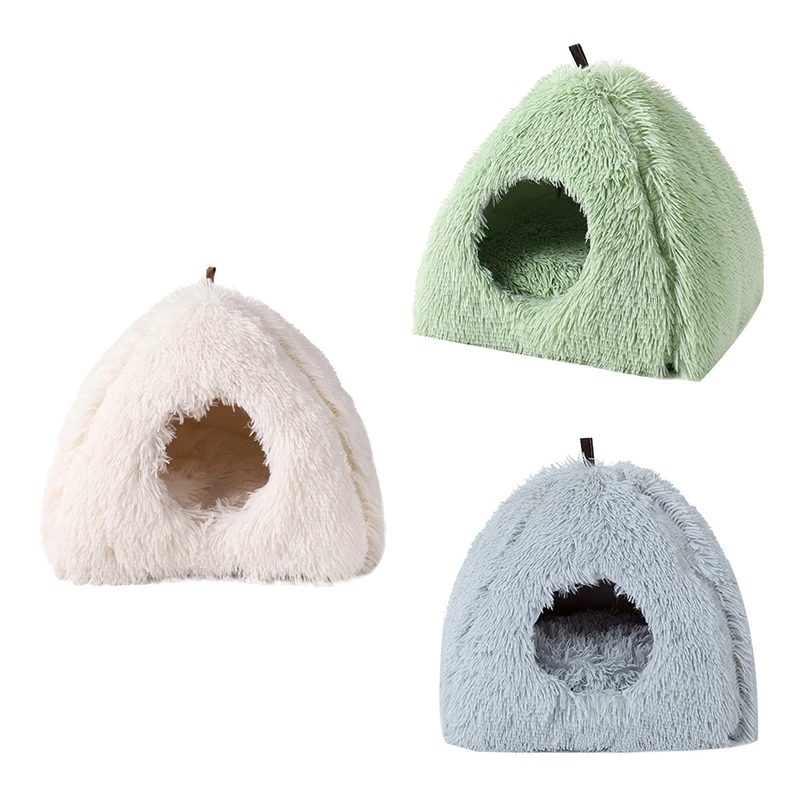 

Мягкая Плюшевая подстилка, милая легкая подстилка для кошек, кроватка для сна, треугольная Удобная подстилка для собак, товары для домашних животных