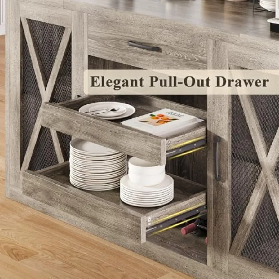 Farmhouse Coffee Bar Cabinet 5