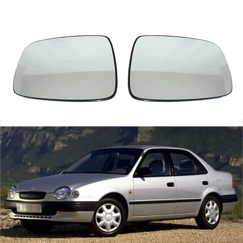 

2pcs for 97-02 toyota corolla yaris reverse mirror lens with heated