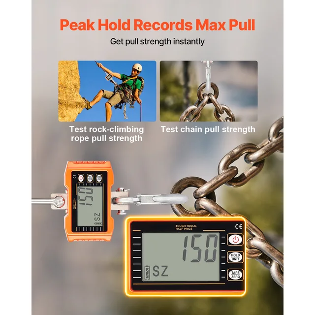 SucceBuy 1000kg/2000kg Digital Hanging Scale Portable with Remote Control Factory Crane Scale LCD Backlight Industrial Scales