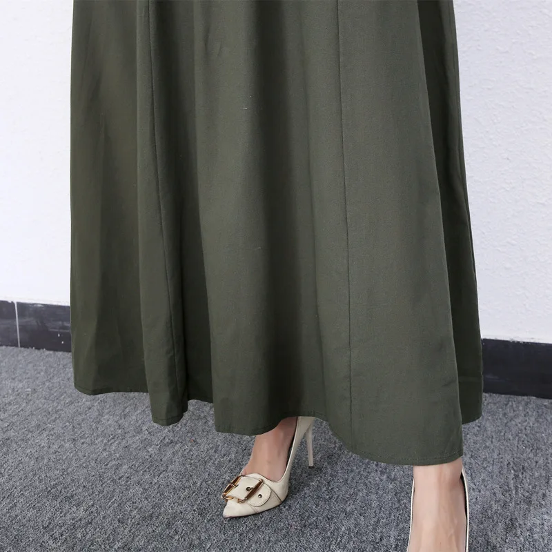 عبايات ريترو غير رسمية جديدة لعام 2025 للنساء برقبة دائرية وأرجوحة كبيرة عباية إسلامية لرمضان في الشرق الأوسط