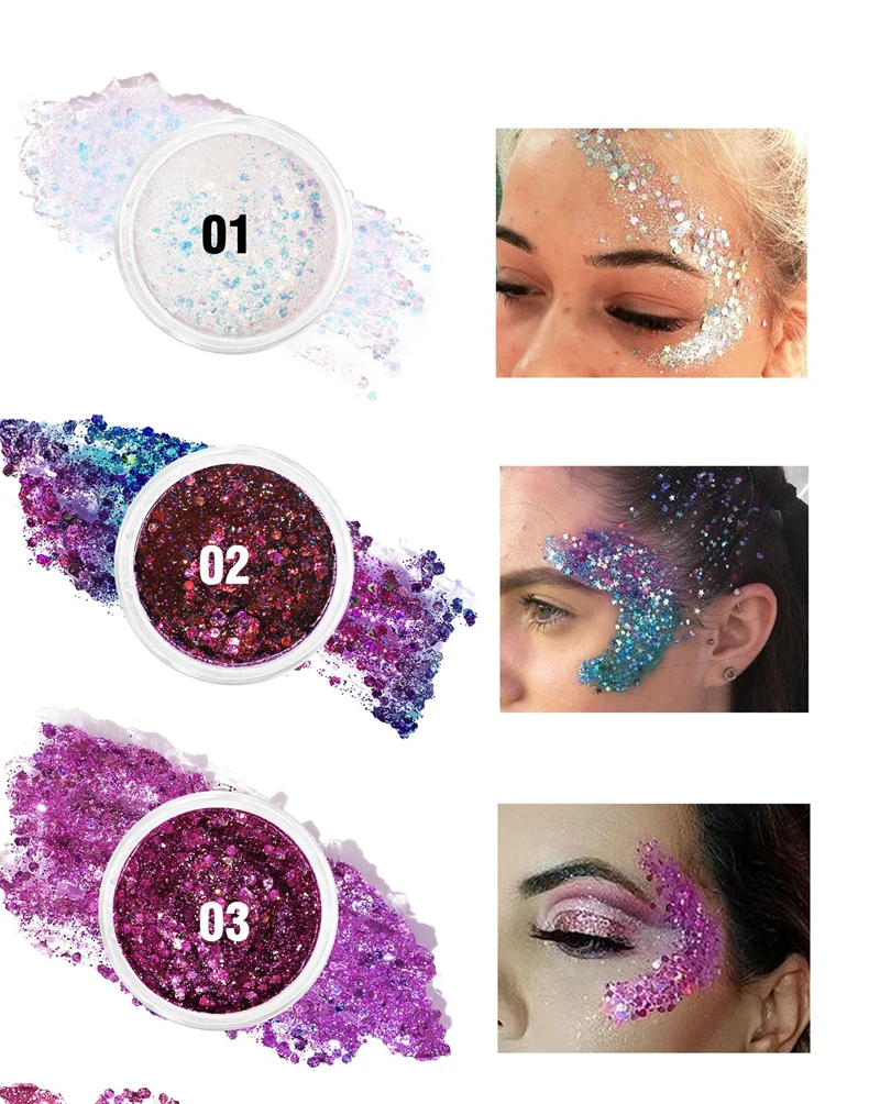 Glitzergel Lidschatten Für Gesicht Haar Und Körper Chameleon_voghion.com
