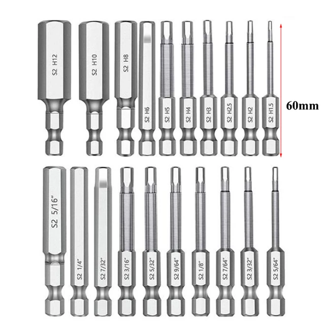 Porte Embout Magnetique,1/4 60mm Porte Embout Visseuse a choc,4 Pièces Hex  Tige Porte