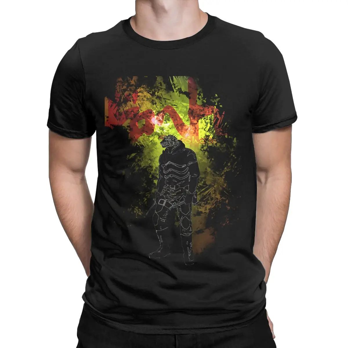

Men's Caiman Awakening T Shirts dorohedoro Anime Pure Cotton Clothes Novelty Short Sleeve Round Neck Tees Plus Size T-Shirts