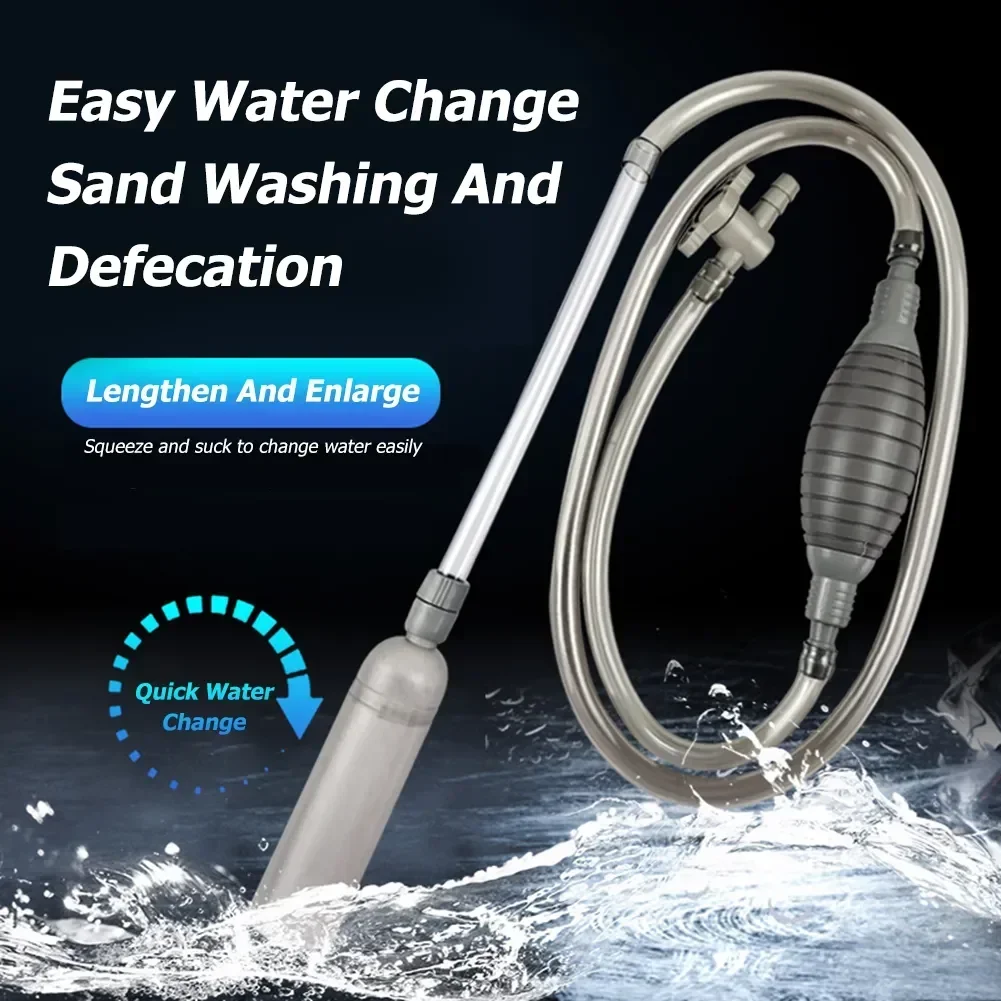 

Aquarium Filter Accessorie Water Siphon Changer Fish Pump Vacuum Gravel Tank Cleaning Handheld With Air Nozzle Cleaner