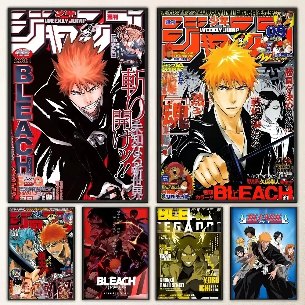 Anime Bleach Poster Fancy Wall Sticker for Living Room Bar Vintage Decorative Painting Middle 1