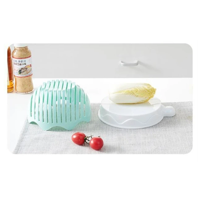 Easy fruit and vegetable salad cutter bowl, multi-function kitchen strainer  filter storage holder