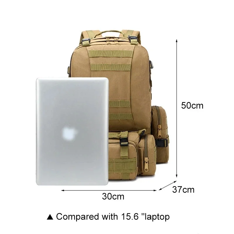 Waterproof Camo Canvas Backpack for Men Outdoor Hiking