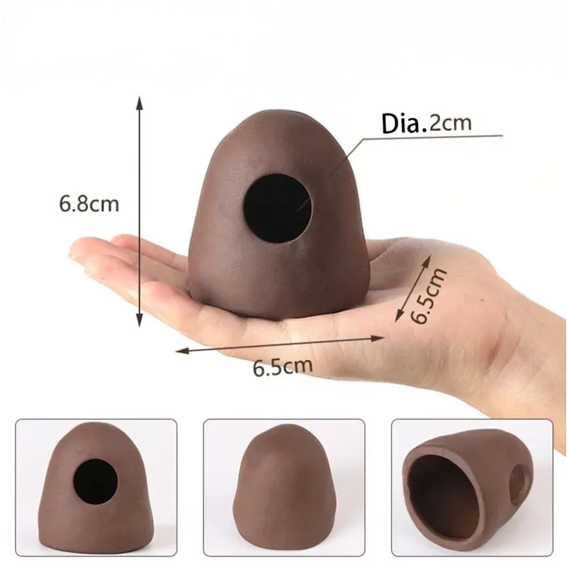 Premium Ceramic Aquarium Decor: Scorpion Shelter and Stone Simulation