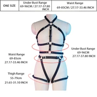 Sexy Körper Harness Frauen Set Leder Dessous Harness Gürtel Bdsm Bondage Dessous Oberschenkel Strumpfband Gürtel Gothic Fetisch Kleidung 5