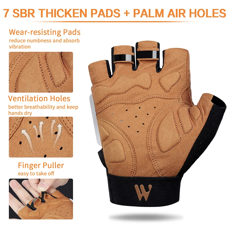 ROCKBROS Cycling Gloves Half Finger Non-Slip Shock Absorbing Summer – ROCKBROS-DE