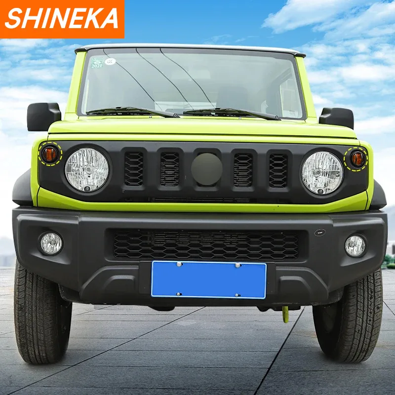 SHINEKA lamp hoods car turn signal light lamp protector cover accessories for Suzuki Jimny JB74