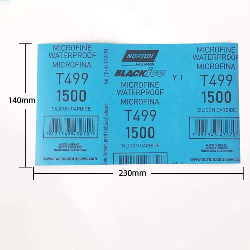 NORTON T499 자동차 마감 연마용 수성 연마지 1500/2000 미세 연마 건식 연마