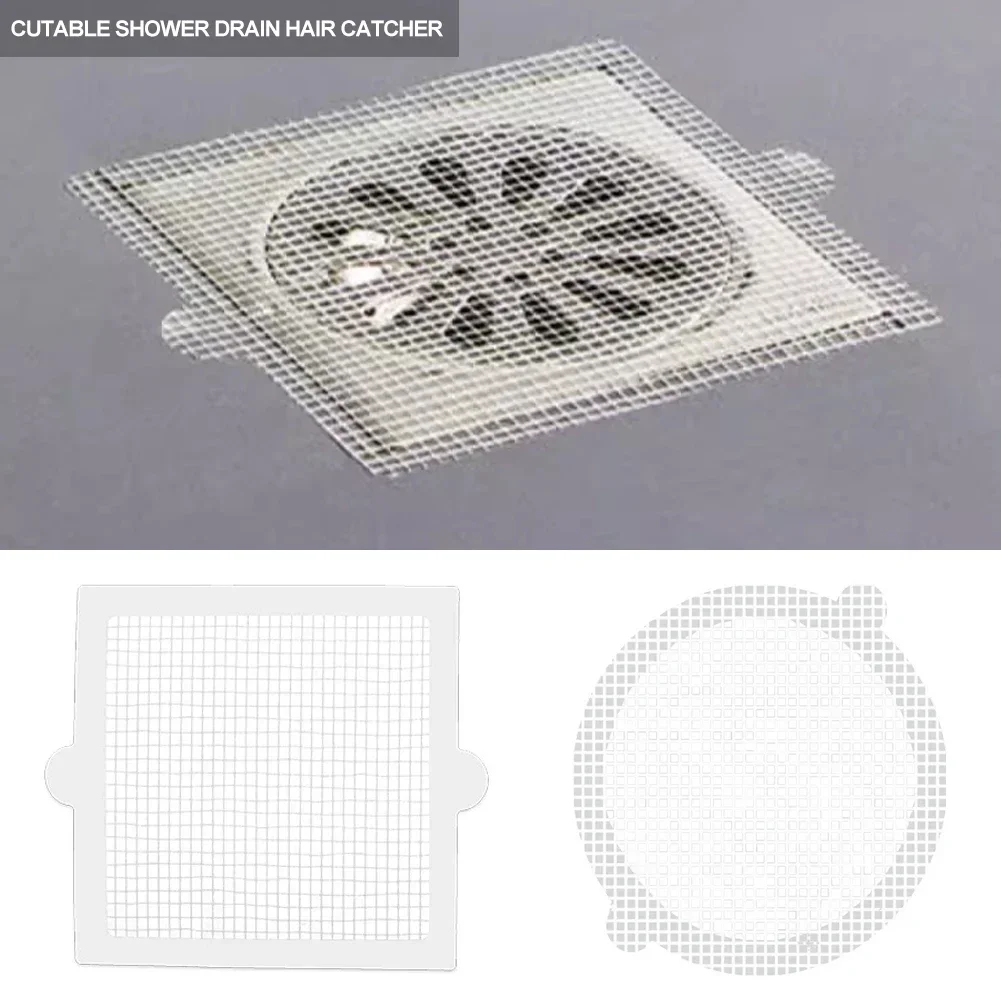 5/10M Disposable Shower Floor Drain Filter Hair Catcher Strainer Sink Bathroom Sewer Outfall Anti Blocking Filter Screen Sticker