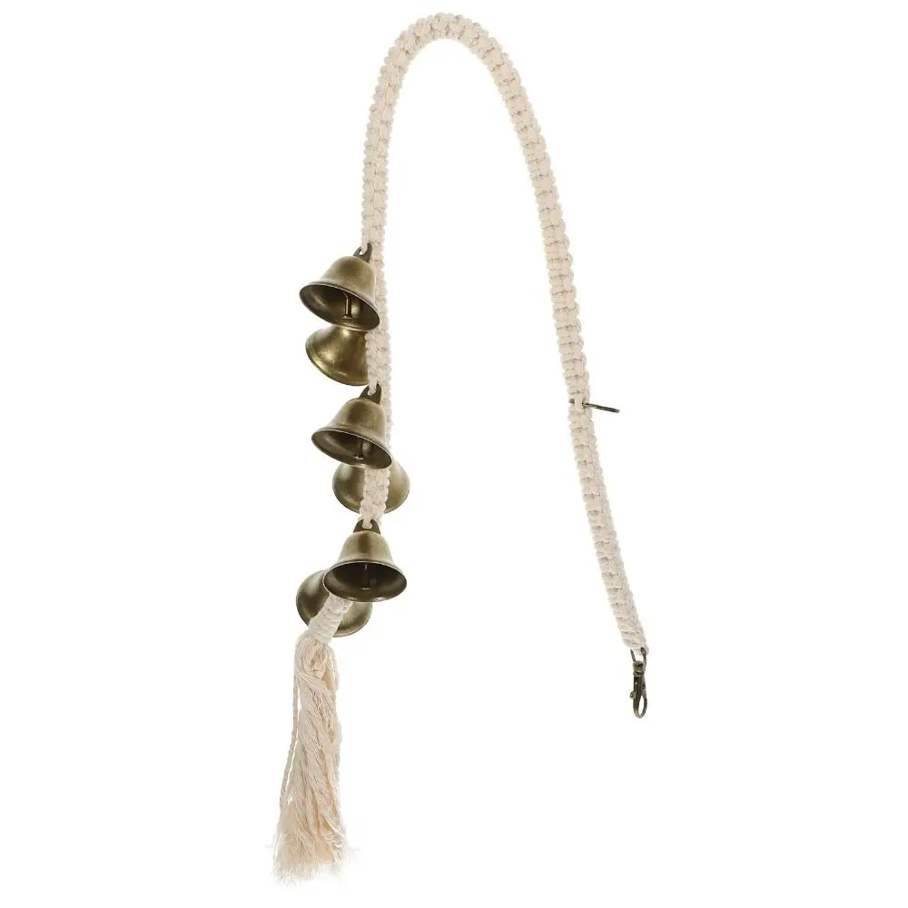 Cotton Rope Dog Training Bell Woven Adjustable Puppy Rope Bells Durable Hanging Alarm Dog Talking Button for Potty Training
