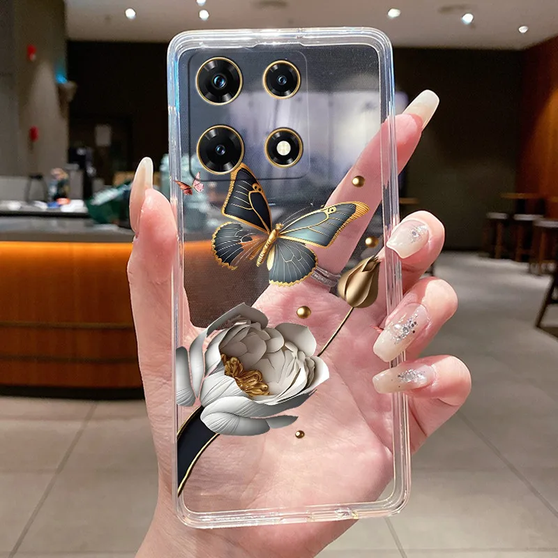 Floral Soft Silicone TPU Phone Case Bumper for Infinix Note 30 Series