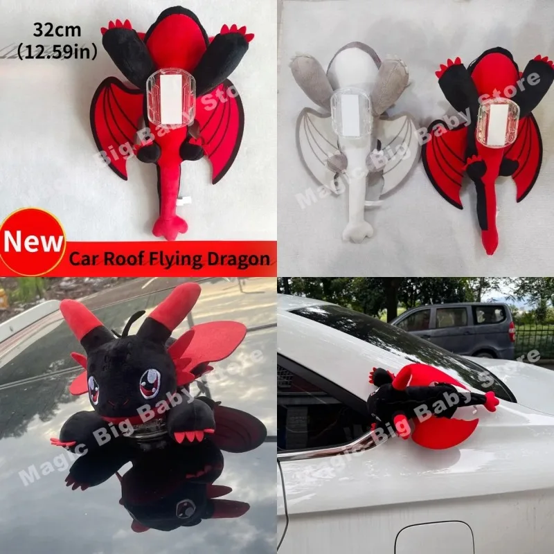 Car Interior Accessories Motorcycle Helmet Roof Tooth Plush Doll ...