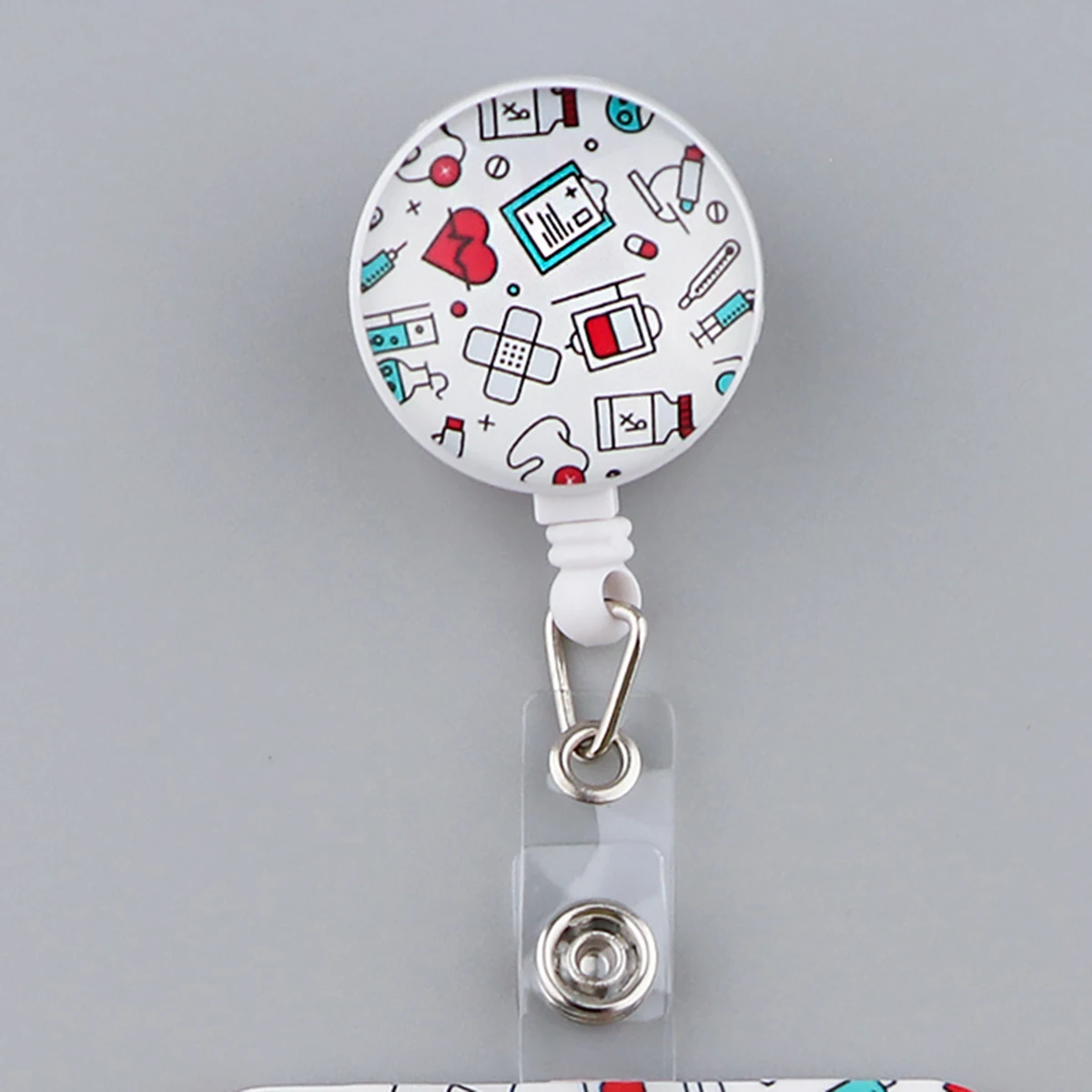 CB693 Grey's Anatomy Cartoon Pattern Retractable Nurse Badge Reel