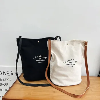 Borsa a tracolla con lettere zaino in tela giapponese di grande capacità Mori dipartimento delle arti studenti in borsa a tracolla singola di classe