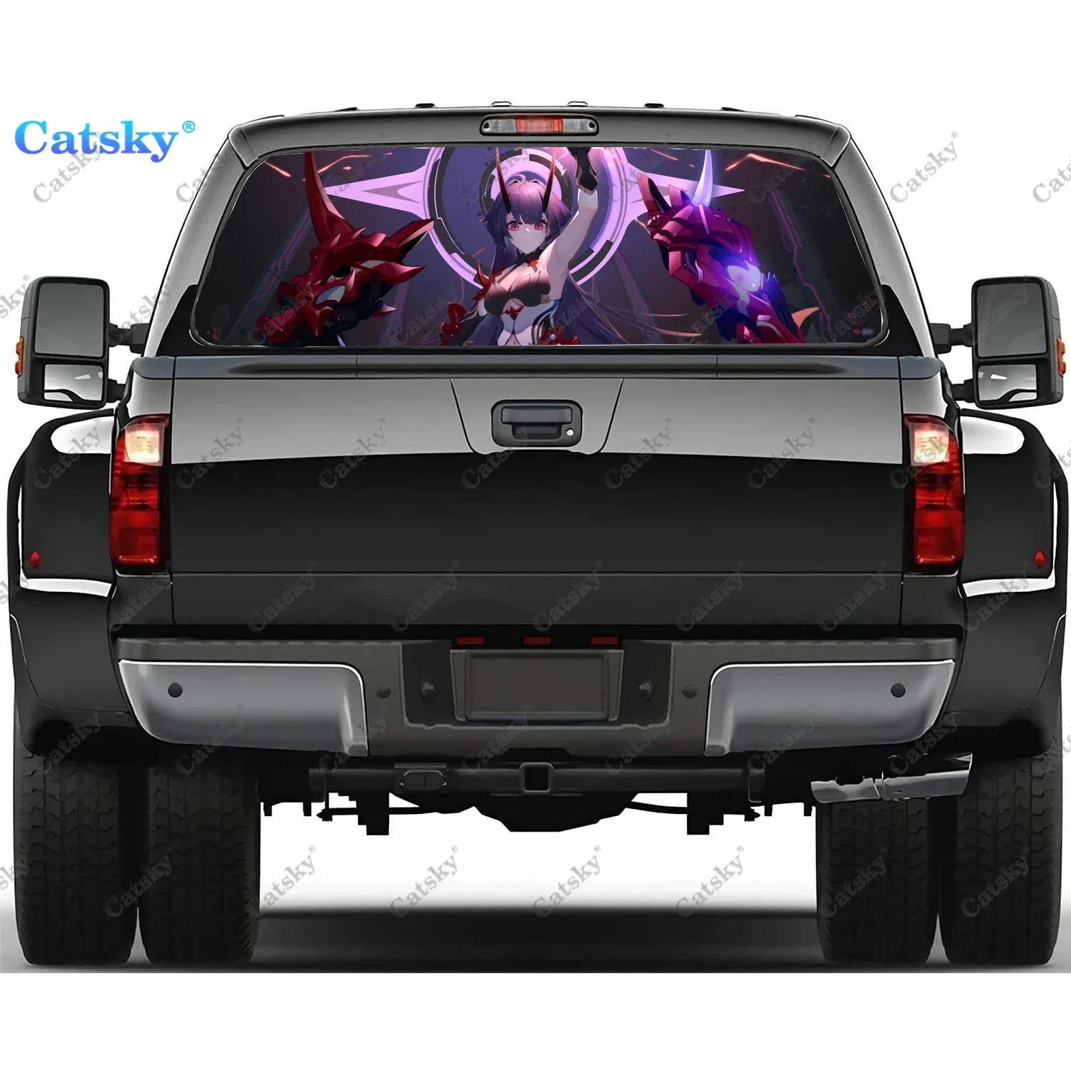 

Herrscher of Thunder Rear Window Decal Fit Pickup,Truck,Car Universal See Through Perforated Back Window Vinyl Sticker