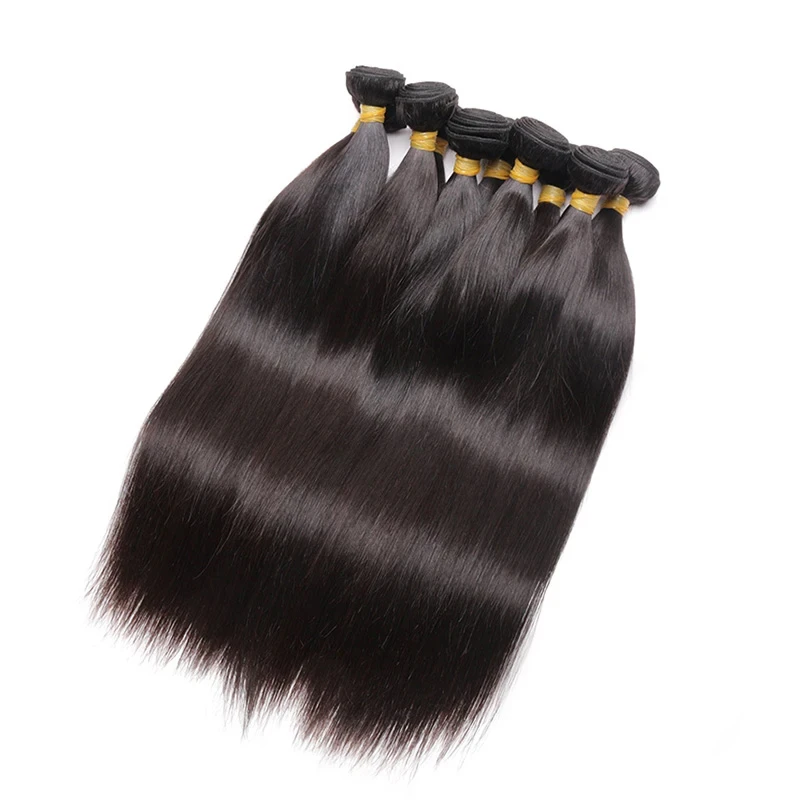 Peruvian Remy Straight Hair Bundle 100% Real Human Hair 3/4pcs Bundle For Black Women Natural Color No Shedding No Tangle 100g