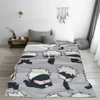 Gojo Sensei Anime Manga Blanket Fleece Autumn/Winter Jujutsu Kaisen Multi-function Super Warm Throw Blankets for Bedding Outdoor 2