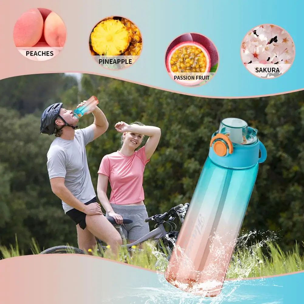 

1000ml Cute Water Bottle Cartoon Portable Motivational Sports Cup Outdoor Plastic Drinking Tools With Water Straw Camping A1K8